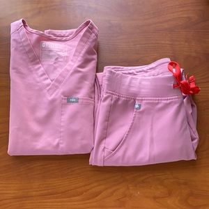 Figs Scrubs - Chalk Pink - Catarina and Zamora Jogger Set
